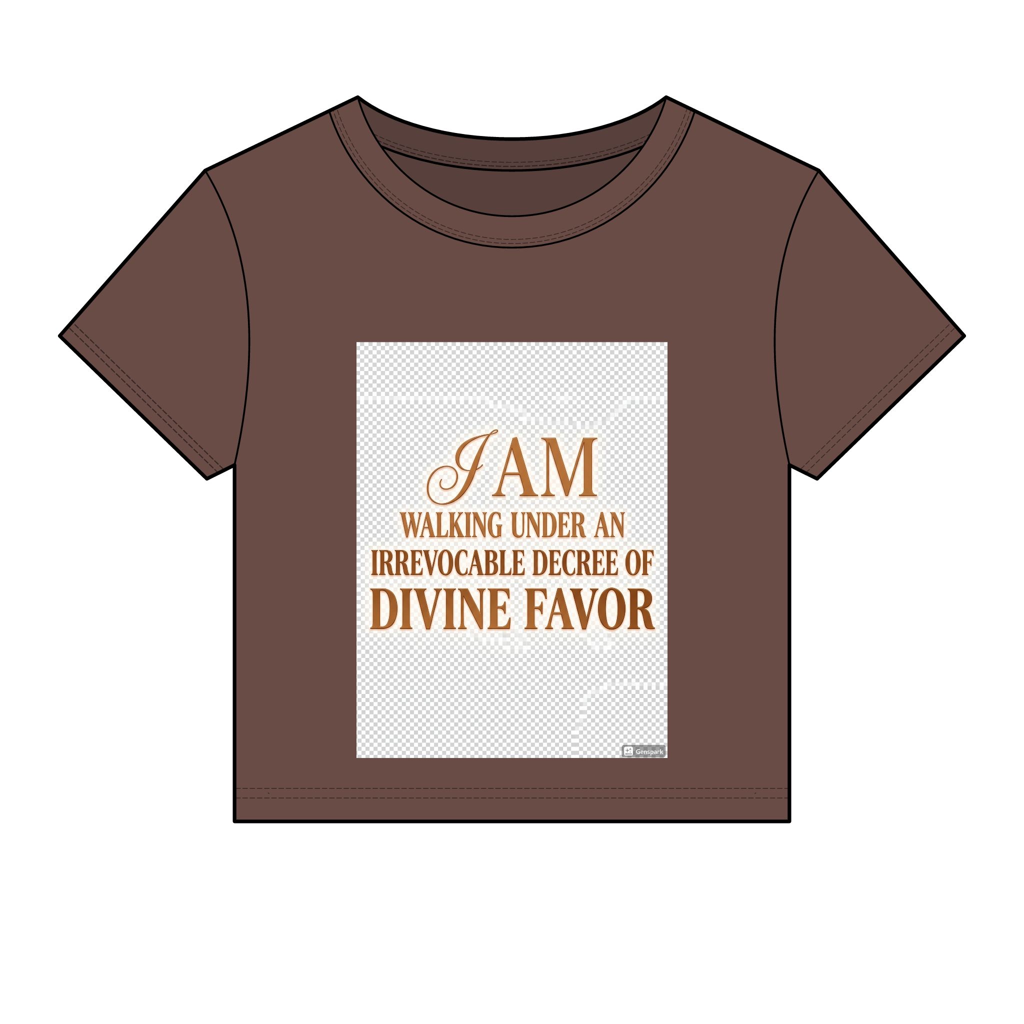 Divine Favor Women’s Baby Tee — "I AM Walking Under An Irrevocable Decree of Divine Favor" Inspirational Crop Tee - Image 3