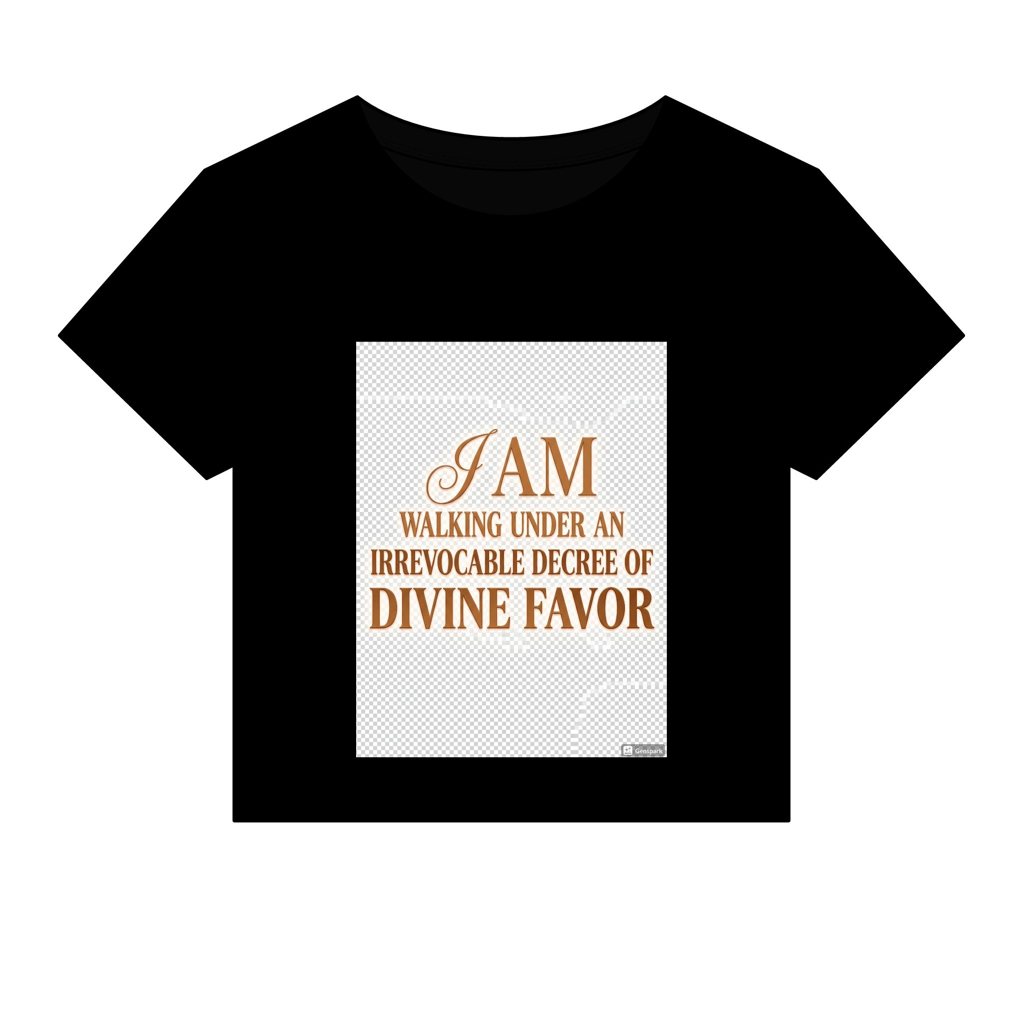 Divine Favor Women’s Baby Tee — "I AM Walking Under An Irrevocable Decree of Divine Favor" Inspirational Crop Tee - Image 5