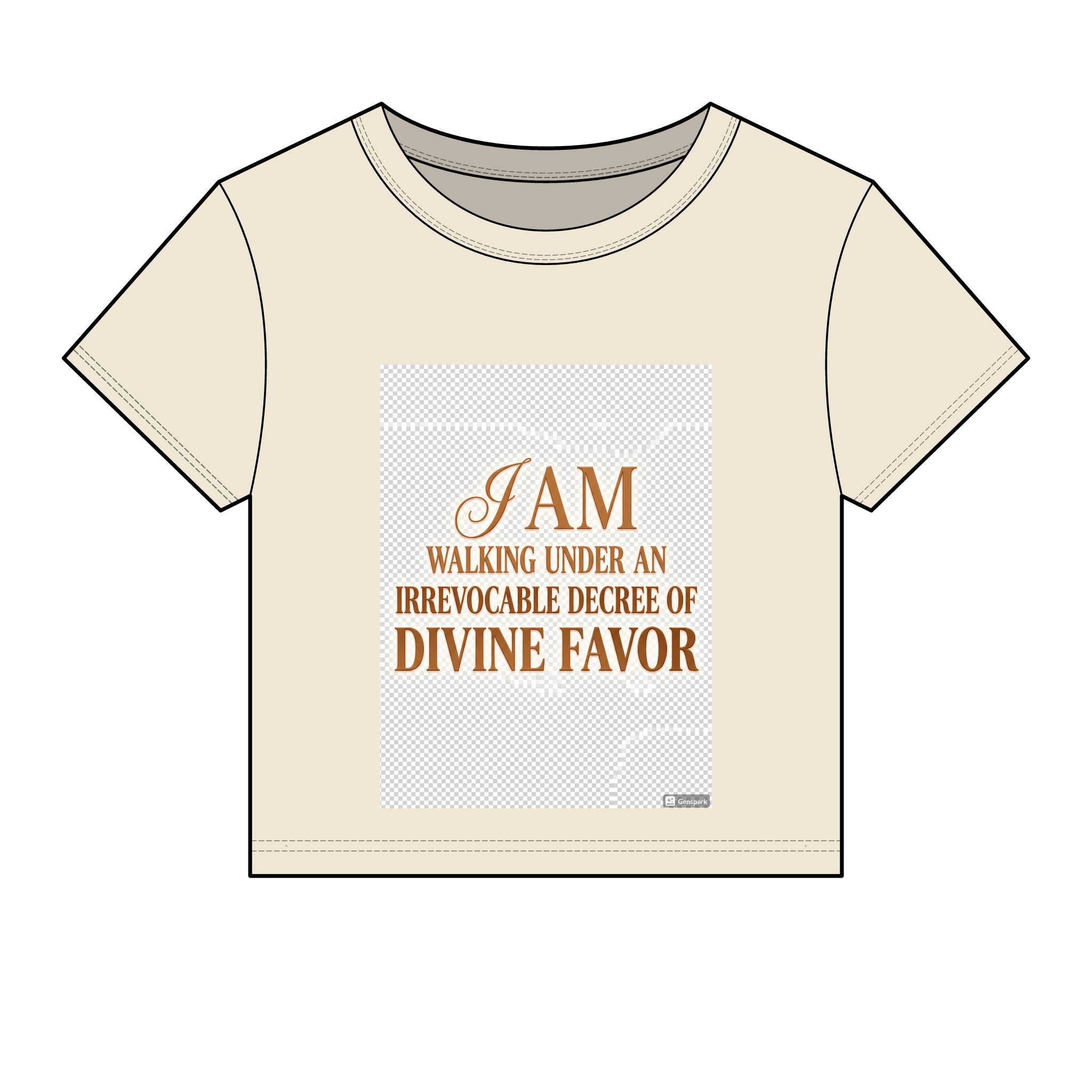 Divine Favor Women’s Baby Tee — "I AM Walking Under An Irrevocable Decree of Divine Favor" Inspirational Crop Tee - Image 7