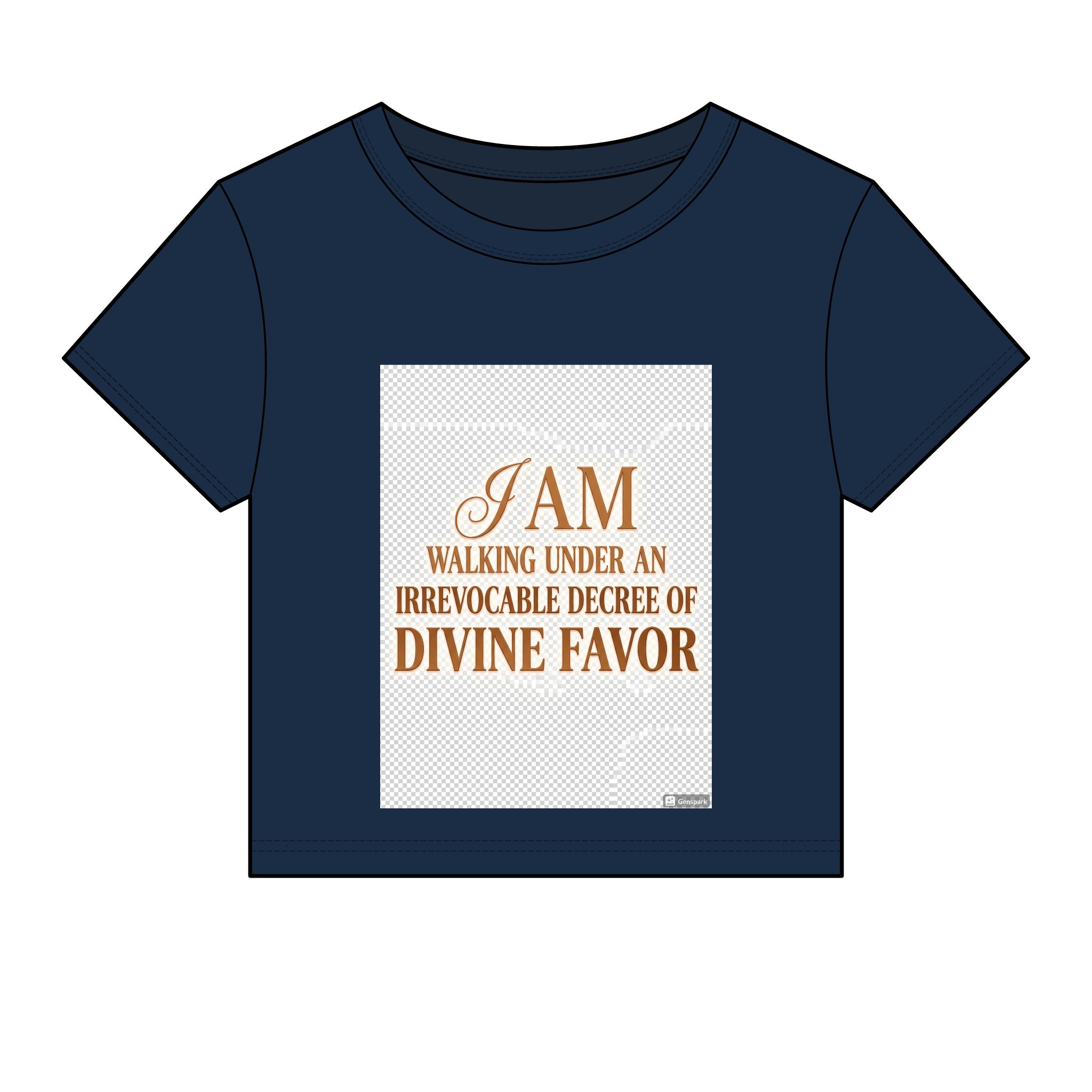 Divine Favor Women’s Baby Tee — "I AM Walking Under An Irrevocable Decree of Divine Favor" Inspirational Crop Tee - Image 9