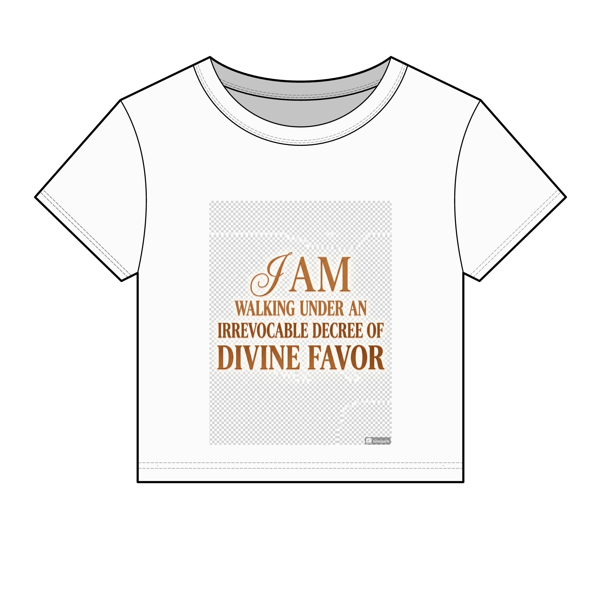 Divine Favor Women’s Baby Tee — "I AM Walking Under An Irrevocable Decree of Divine Favor" Inspirational Crop Tee